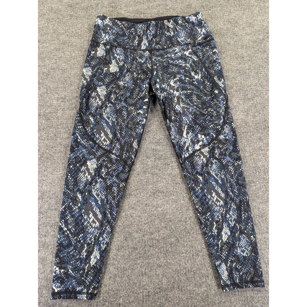 Sweaty Betty The Power 7/8 Leggings Blue Snakeskin Print Size M SB5400A 78